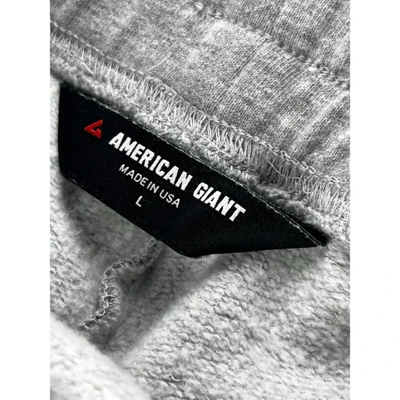 American Giant Mens Classic Sweatpants Joggers Large Gray Midweight Fleece - Picture 8 of 10